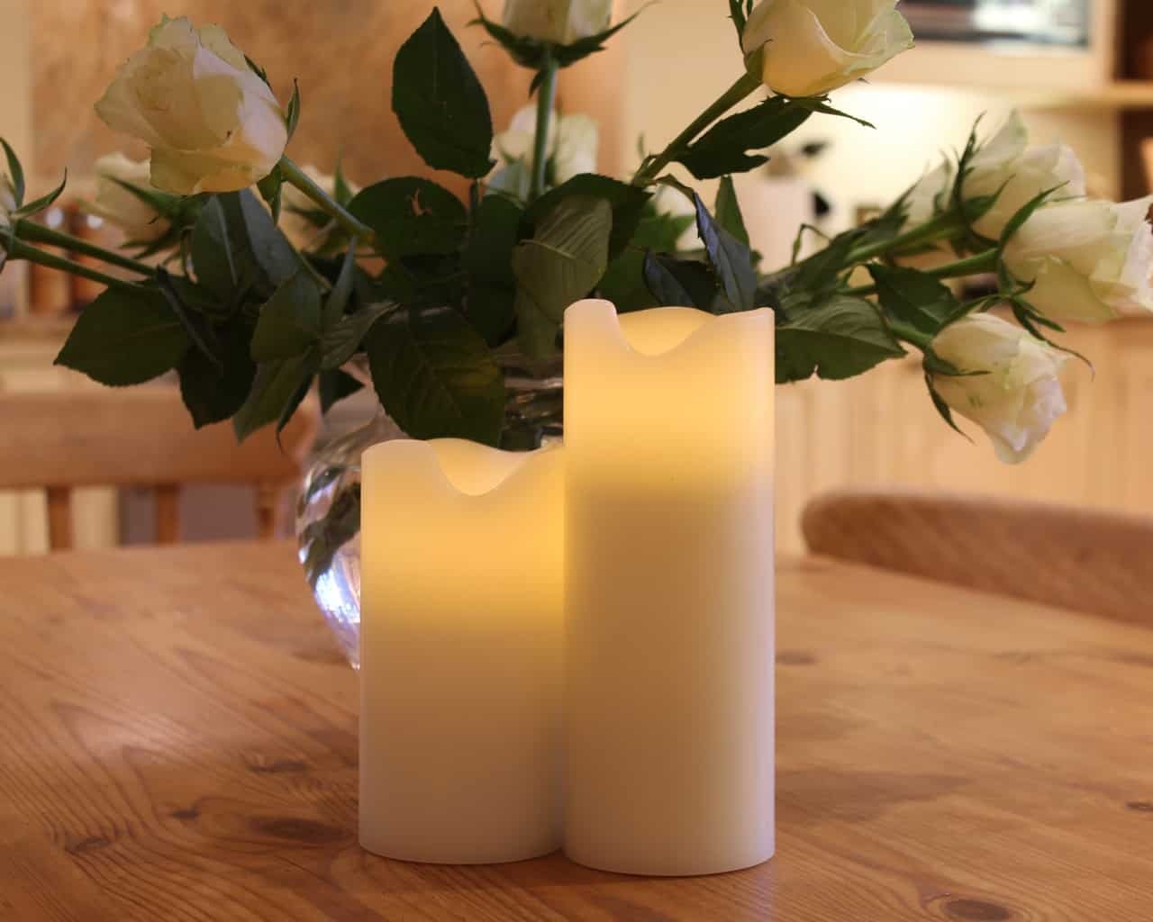 Wax LED Pillar Candles