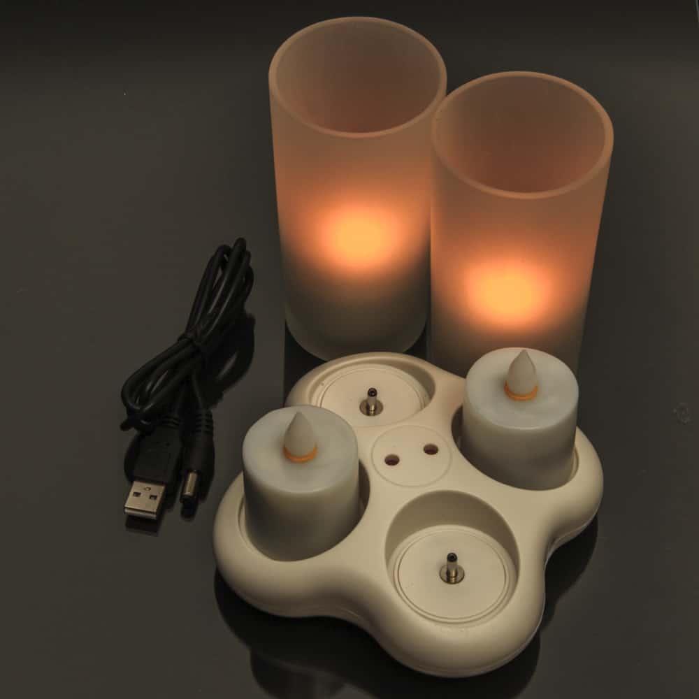 4 Set of Rechargeable LED Candles (SC2107) - Image 3